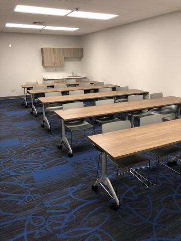Meeting room set-up classroom style